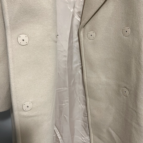 NWT ZARA Oversized Vanilla/Cream Coat with Pockets Size L, M, S - Picture 12 of 14